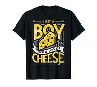 Cheese Solo un ragazzo che ama il formaggio Cibo Cheesy Maglietta