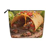 Cheese Town - Trousse da viaggio leggera in finto lino