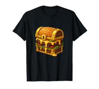 Cheeseburger Forziere del Tesoro Bottino Burger Gamer Maglietta
