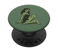 Cheesecake retrò Zombie Girl Pinup Festa di Halloween Undead PopSockets PopGrip Adesivo