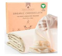 Cheesecloth - cotone organico certificato riutilizzabile per cucina sforzare - superiore a nylon o non sbiancato 90 in mussola (fine grade - grande taglio 1.5 m x 1.0 m)