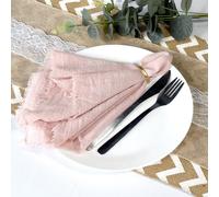 Cheesecloth Napkins 100% Cotone 50.8cmx50.8cm Rustico Albergo Nozze 1-6pcs