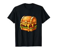 Cheesy Burger Treasure Chest Divertente Gioco Bottino Maglietta