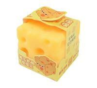 Cheesy Fidget Toy - Squeeze Stress Reliever, Soft Simulation Decompress Plaything with Comfort, Handheld Desk Accessory, Home Study Work Tool, Teens Adults Travel Party Favor