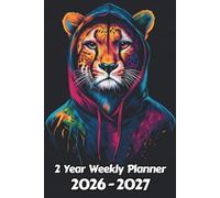 Cheetah 2 Year Weekly Planner: 104 Week Sunday to Saturday Calendar | Gift For People Who Love Safari Animals, Cat Lovers | Ideal for Professionals, Students, and Busy Individuals | 6 x 9 Inches | v1