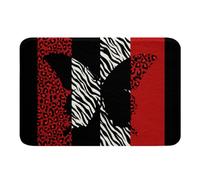 Cheetah Butterfly Red Leopard Black White Zebra Tappetino Per Porta Resistente Tapis D'Entrée Zerbino Per Interno Per Zona Ingresso Ufficio 40x60Cm