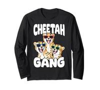 Cheetah Gang Cool Big Cat Safari Wildlife Vibes Maglia a Manica