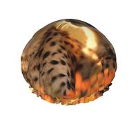 Cheetah Love Cuffia da doccia da donna riutilizzabile a doppio strato cuffia da bagno cuffia per capelli impermeabile fascia elastica da donna spa salone doccia cappelli per capelli