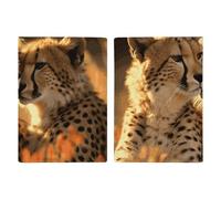 Cheetah Love - Custodia per passaporto, con scomparto per passaporti, da viaggio, per donne e uomini