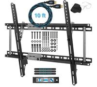 Cheetah Mounts APTMM2B Supporto da Parete per TV Inclinabile per TV da 20 a 80 Pollici, fino a VESA 600 e kg 75. Comprende Cavo HDMI a Guaina Intrecciata da m 3 e Livella Magnetica a Bolla a Tre Assi