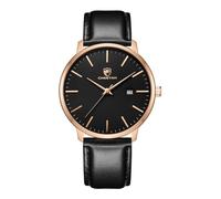 CHEETAH Orologi Minimalisti da Uomo, Orologio Analogico al Quarzo Impermeabile Fino a 3 ATM con Cinturino in Pelle, Orologio Sportivo Alla Moda con Data per Adolescenti