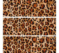 Cheetah Print Edible Cake Wrap Topper Decoration Dark, 3 Sheets Borders