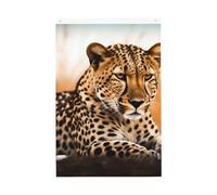 Cheetah Waiting for an Opportunity Bandiere per esterni 0,6 x 0,9 m stampa verticale su entrambi i lati bandiera da giardino bandiere per esterni banner per vacanze con occhielli bandiera da cortile