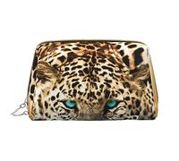 Cheetah Waiting Leathers - Trousse per trucchi da donna, borsa per cosmetici da viaggio, astuccio portatile con cerniera, astuccio organizer con ghepardo in attesa, taglia unica, Ghepardo in attesa,