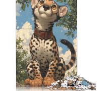 Cheetah with Big Eyes Puzzle Impossibili 1000 Pezzi Decorazione Per La Casa. Rilassamento E Intelligence Per Adulti E Ragazzi Da 14 Anni 1000pcs (38x26cm)