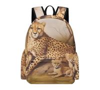 Cheetahs Mama And Little carino zaino da viaggio leggero casual zaino per computer portatile per uomo donna stampa grafica