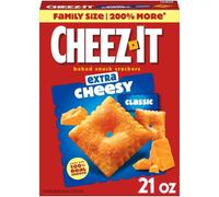 Cheez-It Cracker al formaggio, snack al forno, snack per il pranzo, formato famiglia, extra formaggio, scatola da 600 ml (1 scatola)
