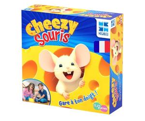 CHEEZY SOURIS - Jeu de société - MEGABLEU - Des 3 ans | Versione francese per 2-4 giocatori da 3 anni - Gira il formaggio, scegli un buco ed evita il mouse a sorpresa