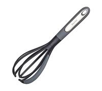 Chef Aid Frusta con testa in nylon con raschietto integrato in silicone, ideale per frullare e mescolare all'interno della padella senza graffiare, impugnatura comoda, senza BPA e lavabile in