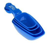 Chef Aid - Mestoli con misurino, Set da 4, Colore: Blu