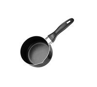 Chef Aid Pentola per Latte Antiaderente, 14 cm, in Alluminio di Alta qualità, con beccuccio per versare e Mantenere Il Freddo, per l'uso su fornelli a Gas, elettrici e in Ceramica, Colore: Nero