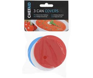Chef Aid Set di 3 coperchi standard per lattine, perfetti per sigillare e mantenere fresco il contenuto rimanente dopo essere stato aperto, ideali per l'uso con cibo per animali domestici