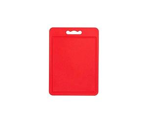 Chef Aid Tagliere in plastica rossa, 35 x 25 cm, antiscivolo, lavabile in lavastoviglie