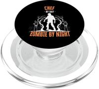 Chef by Day Zombie di notte Divertente Halloween Creepy Cook PopSockets PopGrip per MagSafe