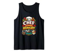 Chef by Passion Hungry by Default Funny Cooking Cook Food Canotta