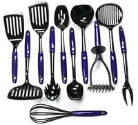 Chef Craft 42047 Nylon Kitchen Tool Set, Blue by Chef Craft