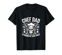 Chef Dad Skull and Culinary Elements, articolo divertente per la festa del papà Maglietta