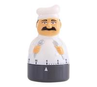 Chef Design Mechanical Timer - 60 minuti Clock, Manuale Wind Up Alarm, Durable Cooking Gadget, Cute Egg Shaped Tool, Easy Use | Waterproof Kitchen Timer For Eggs Pasta Noodles Boiling Food Prep