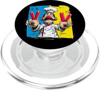 Chef Doppio segno della pace retrò pop carattere grafico gesto PopSockets PopGrip per MagSafe