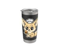 Chef Fennec Mini Hamburger Kawaii Bicchiere termico in acciaio inox doppia parete