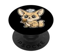 Chef Fennec Mini Hamburger Kawaii PopSockets PopGrip Adesivo