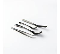 Chef Frank Haasnoot Kit per Decorazione Piatti | Set di Utensili | Nero | 4 Utensili di Alta Qualità con Custodia | Set da Cucina | Pinzette per Decorazione Piatti e Cucchiai Quenelle