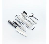 Chef Frank Haasnoot Kit per Impiattare | Set di Utensili Premium | Nero | 7 pezzi con custodia | Set da cucina | Pinze per Decorare e Cucchiaio per Quenelle | Decorazione Piatti | Pasticceria e Cucina