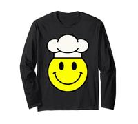 Chef giallo sorriso sorridente felice cucina divertente cucina Maglia a Manica