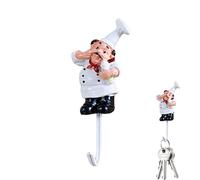 Chef Kitchen Hooks: simpatici ganci adesivi, porta asciugamani decorativi in tessuto, gancio durevole, elegante supporto per il bagno del bagno, accessorio per la porta | Compatto per