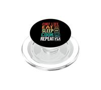 Chef Life Eat Cook Repeat Funny Cooking Chefs Lover PopSockets PopGrip per MagSafe