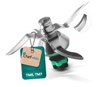 Chef-Mix Gruppo Coltelli TM6 di Ricambio per Vorwerk Bimby Robot da Cucina Gruppo Coltelli Bimby TM6 Acciaio Inox SUS420 Lama Bimby TM6 - Gruppo Lame Bimby TM6 - Lame per Bimby TM6 / Ricambi Bimby TM6