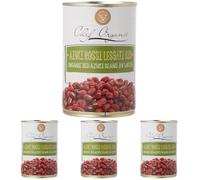 Chef organic, Azuki rossi lessati bio, 400g (Confezione da 4)
