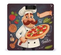 Chef PizzaScale per peso corporeo con LCD Bilancia ad alta precisione Bilancia alla moda robusta in vetro temperato Bilancia digitale da bagno facile da leggere per tutti i giorni 181,4 kg