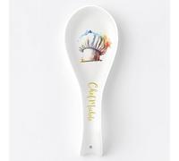 "Chef" Poggiamestolo in Ceramica Bianca Personalizzato con Nome Idea Regalo Festa della Mamma Papà Dei Nonni Personalizzabile Speciale Compleanno Natale Cuoca Cuoco Chef Famiglia Amore