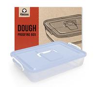 Chef Pomodoro Contenitore per Lievitazione Pizza 35,5 x 28 cm, Cassetta per 4-6 Panetti, Set Accessori da Pizzeria, con Coperchio Ermetico (Blu)