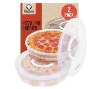 Chef Pomodoro Contenitore Pizza 30,5 cm, Porta Torta con Coperchio, Porta Dolci con Coperchio, Cassetta Pizza e Contenitori Pizza, Set Contenitori per Alimenti 2-Pack