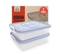 Chef Pomodoro Contenitori per Lievitazione Pizza 44 x 34 cm (Set da 2 Porta Pizza, Blu), Cassetta Lievitazione Pizza per 6-8 Panetti, Contenitore Pizza Lievitazione con Coperchio Ermetico