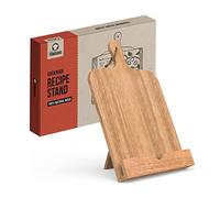 Chef Pomodoro Leggio per Libri e Ricettari in Legno di Acacia 100% Naturale (37 x 24 cm) - Leggio da Tavolo per Libri, Tablet e iPad per Cucinare a Mani Libere - Stile Classico e Universale