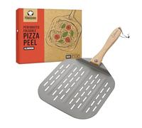 Chef Pomodoro Pala per Pizza Forata, 30,5x35,6 cm | Pala per pizza in metallo con fori per un facile rilascio, si piega piatta per riporla, ideale per pizza fatta in casa e pane