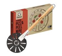 Chef Pomodoro Pala per Pizza Girevole, 17,8 cm, Alluminio | Manico Staccabile in Legno, per Pane e Pizza Gourmet